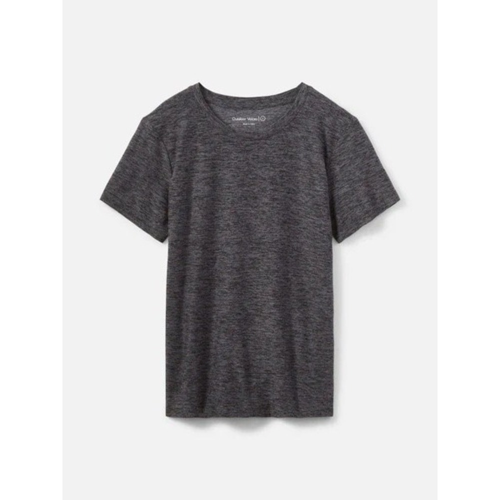 Outdoor Voices Womens Heather Gray Tshirt Minimalist Athleisure Active Casual